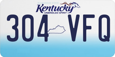 KY license plate 304VFQ