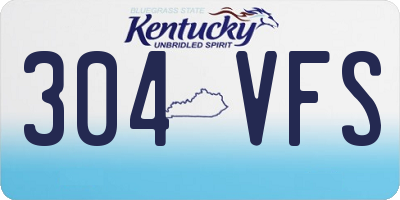 KY license plate 304VFS