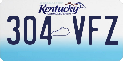 KY license plate 304VFZ