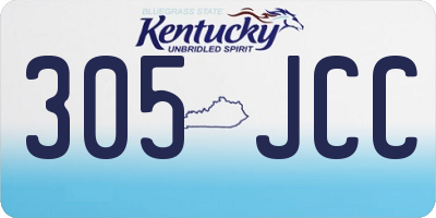 KY license plate 305JCC