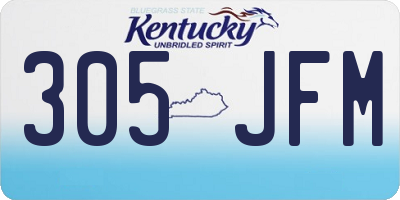 KY license plate 305JFM