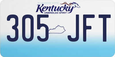 KY license plate 305JFT