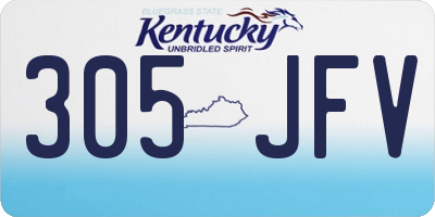 KY license plate 305JFV