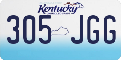 KY license plate 305JGG