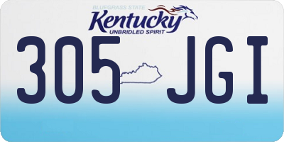 KY license plate 305JGI