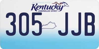 KY license plate 305JJB