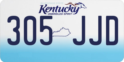KY license plate 305JJD
