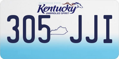 KY license plate 305JJI