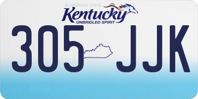 KY license plate 305JJK