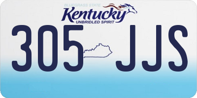 KY license plate 305JJS