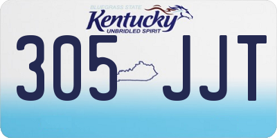 KY license plate 305JJT