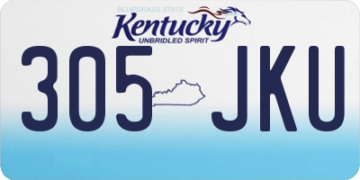 KY license plate 305JKU