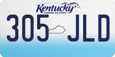 KY license plate 305JLD
