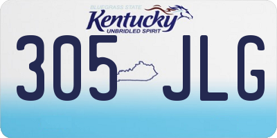 KY license plate 305JLG