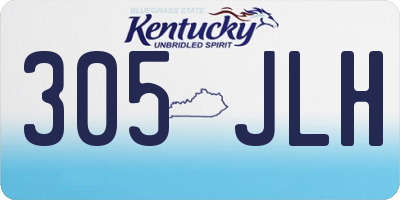KY license plate 305JLH