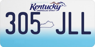 KY license plate 305JLL