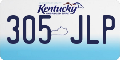 KY license plate 305JLP