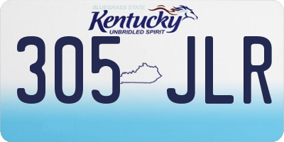 KY license plate 305JLR