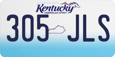 KY license plate 305JLS