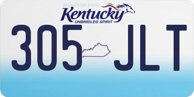 KY license plate 305JLT