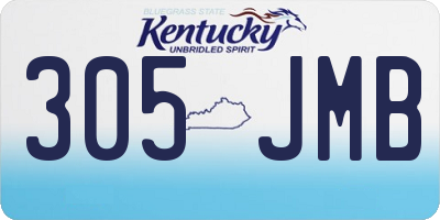 KY license plate 305JMB