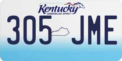 KY license plate 305JME