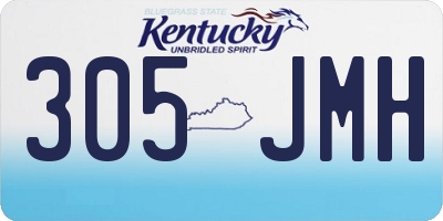 KY license plate 305JMH