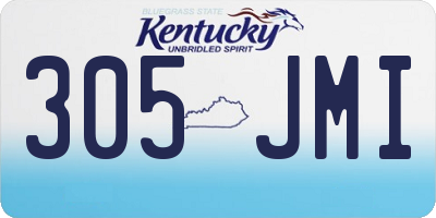 KY license plate 305JMI