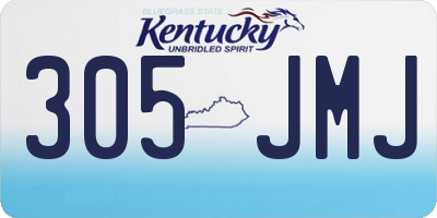 KY license plate 305JMJ