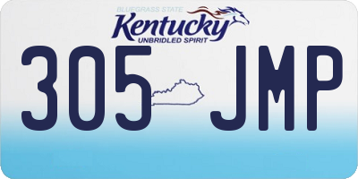 KY license plate 305JMP