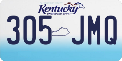 KY license plate 305JMQ
