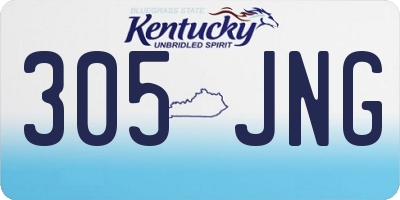 KY license plate 305JNG