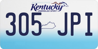 KY license plate 305JPI
