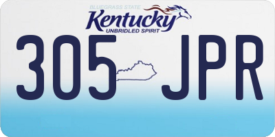 KY license plate 305JPR