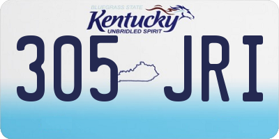 KY license plate 305JRI