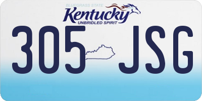 KY license plate 305JSG