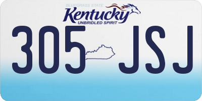 KY license plate 305JSJ