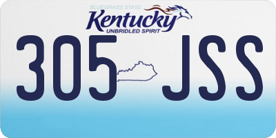 KY license plate 305JSS