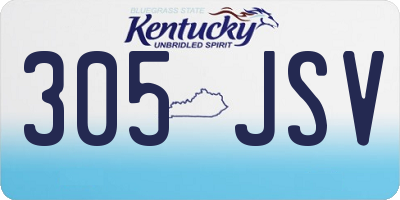KY license plate 305JSV