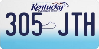 KY license plate 305JTH