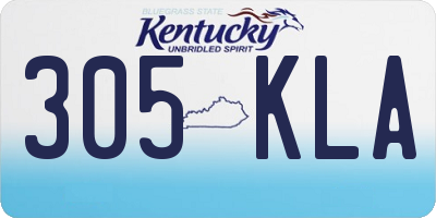 KY license plate 305KLA