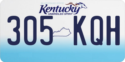 KY license plate 305KQH