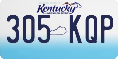 KY license plate 305KQP