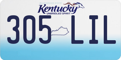 KY license plate 305LIL