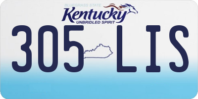 KY license plate 305LIS