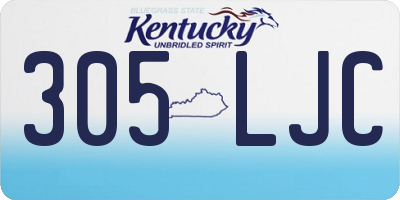 KY license plate 305LJC