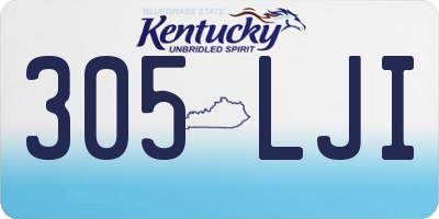 KY license plate 305LJI