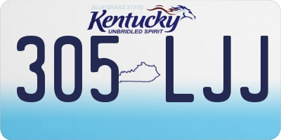 KY license plate 305LJJ