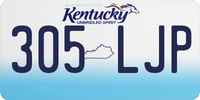 KY license plate 305LJP