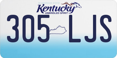 KY license plate 305LJS